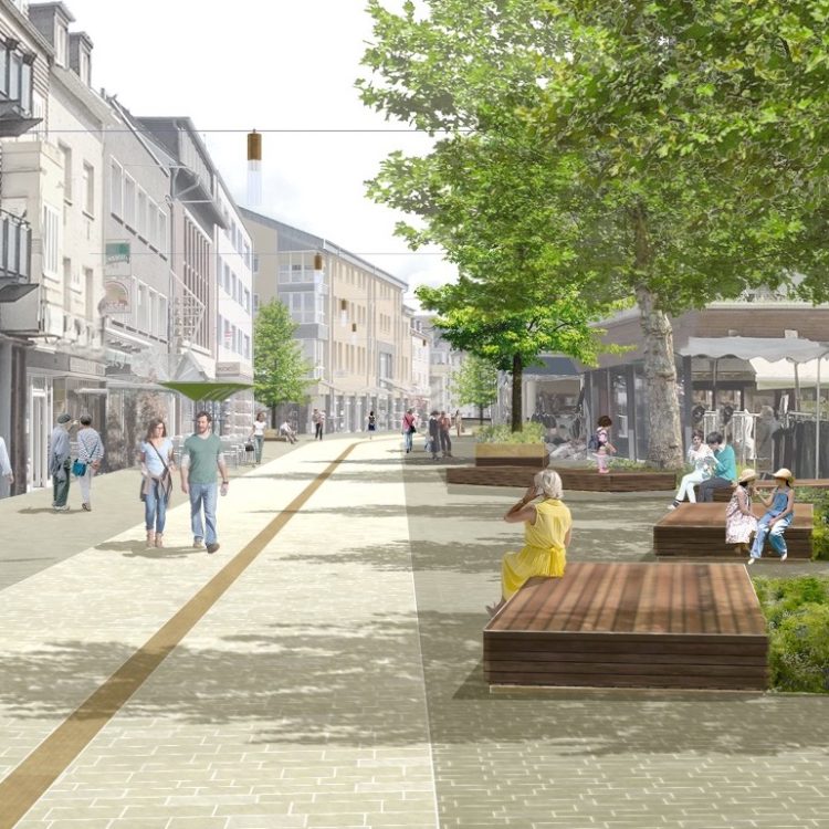 Perspektive Blick Hohe Strasse