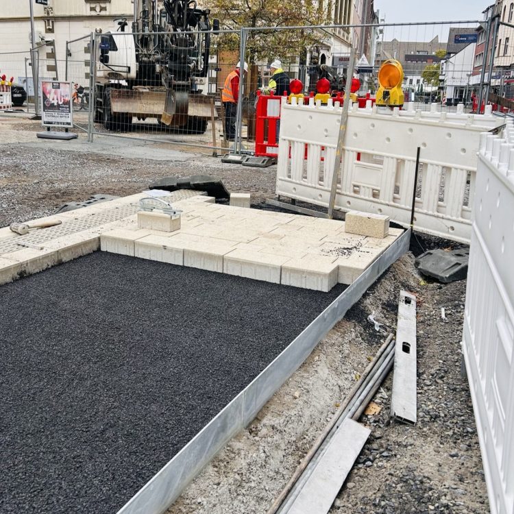 Plastersteinlegung